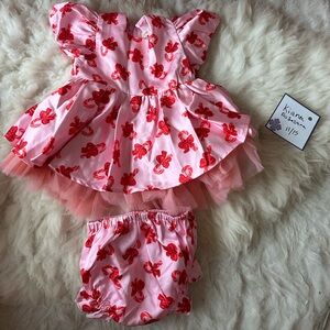 Ivy city Scottie mini dress candy cane print